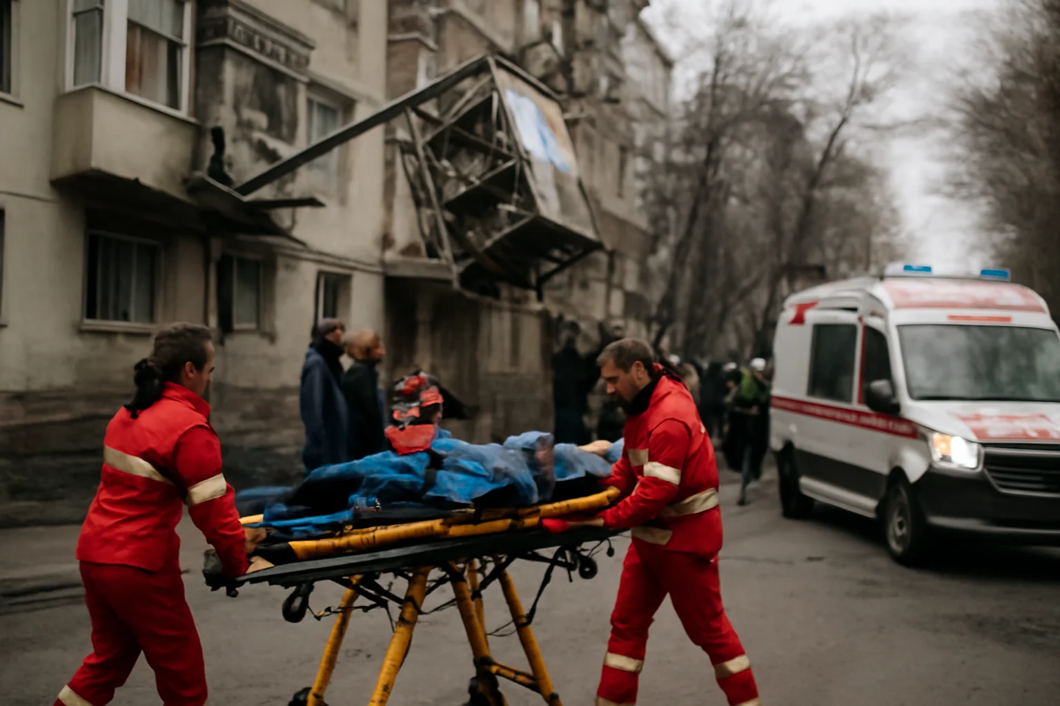 Lift căzut în București: Trei răniți, transportați la spital