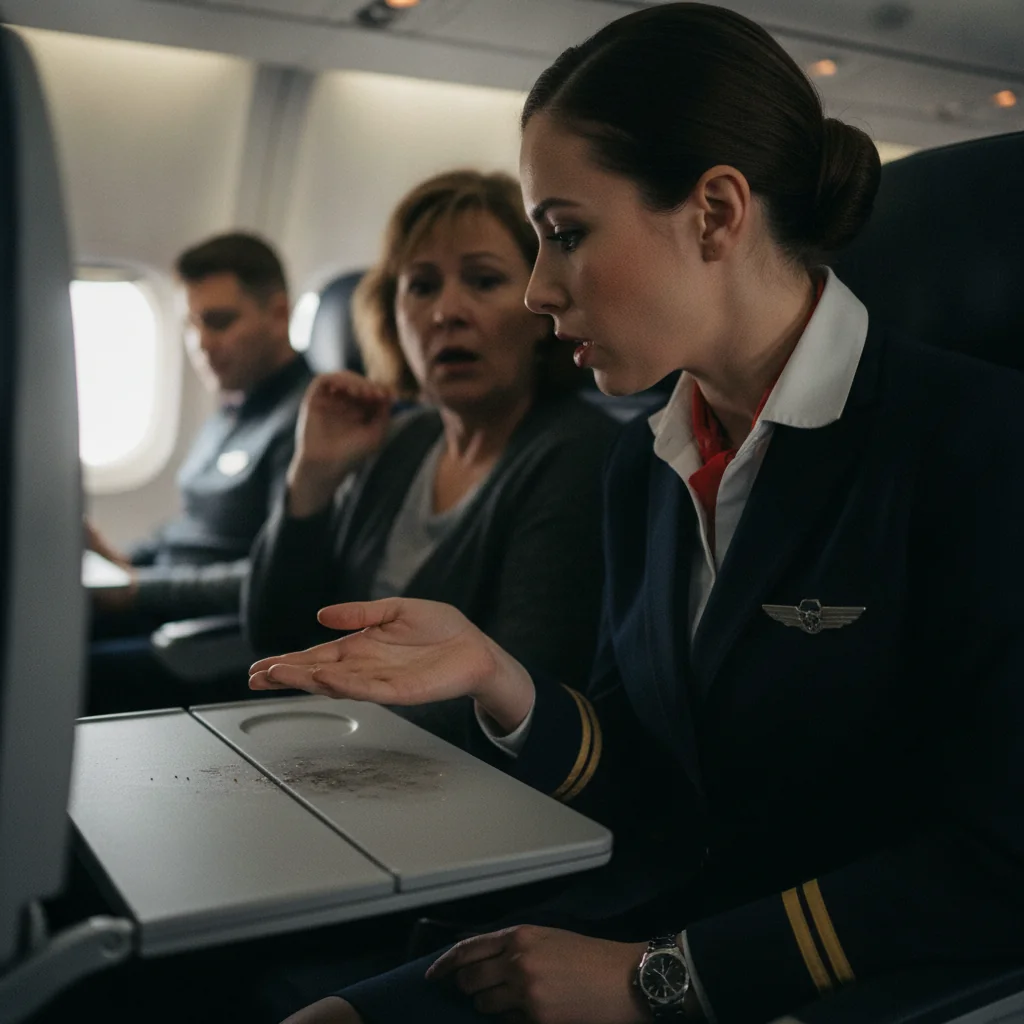 Măsuțele din avion, printre cele mai murdare suprafețe: avertismentul unei însoțitoare de zbor