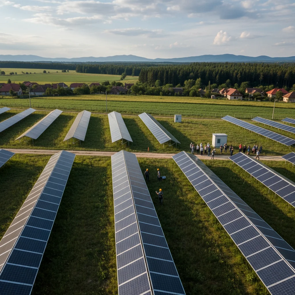 Noul parc fotovoltaic inaugurat la Ariceștii Rahtivani