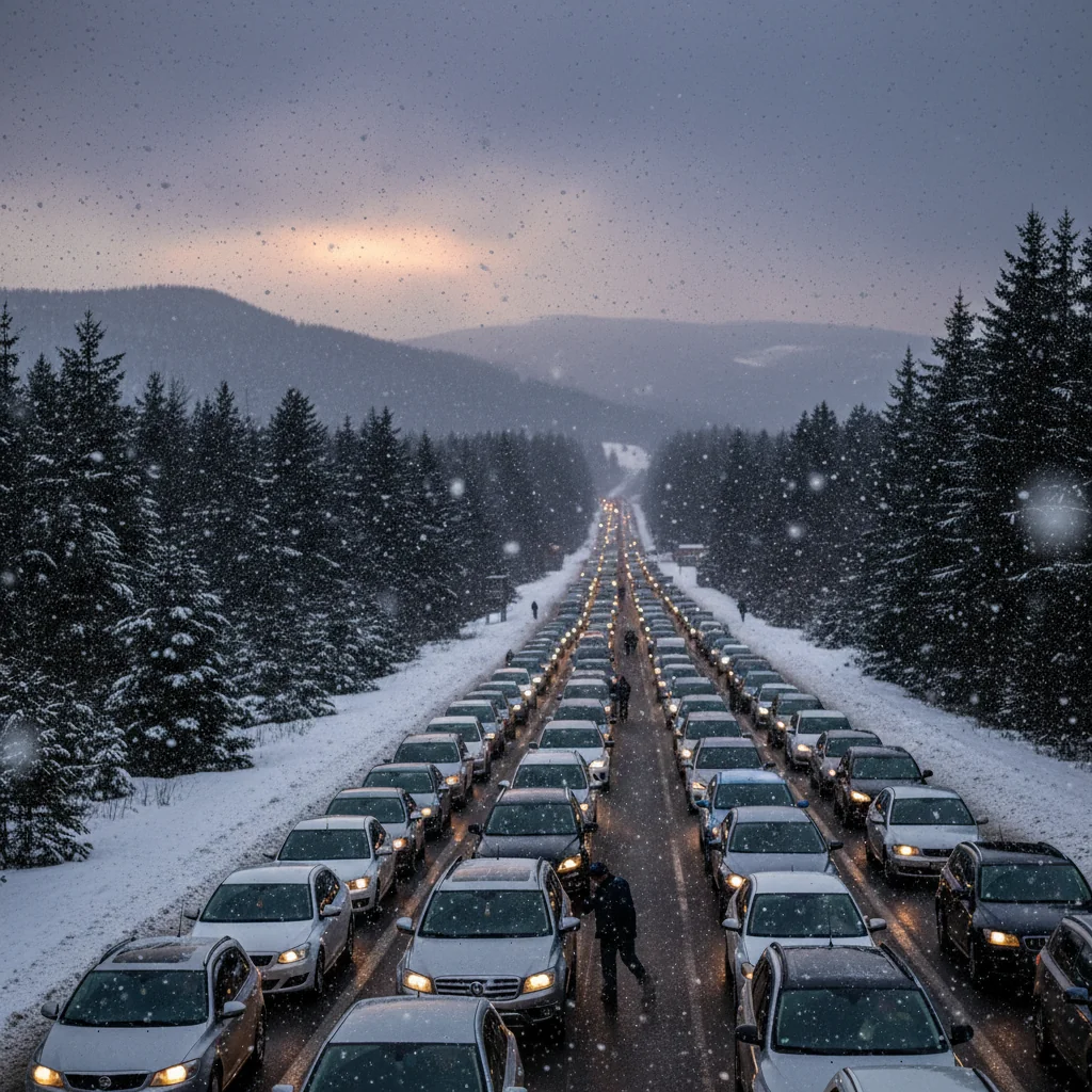 Trafic rutier îngreunat pe DN1 în Prahova: autoritățile anunță coloane de mașini spre Ploiești și Valea Prahovei