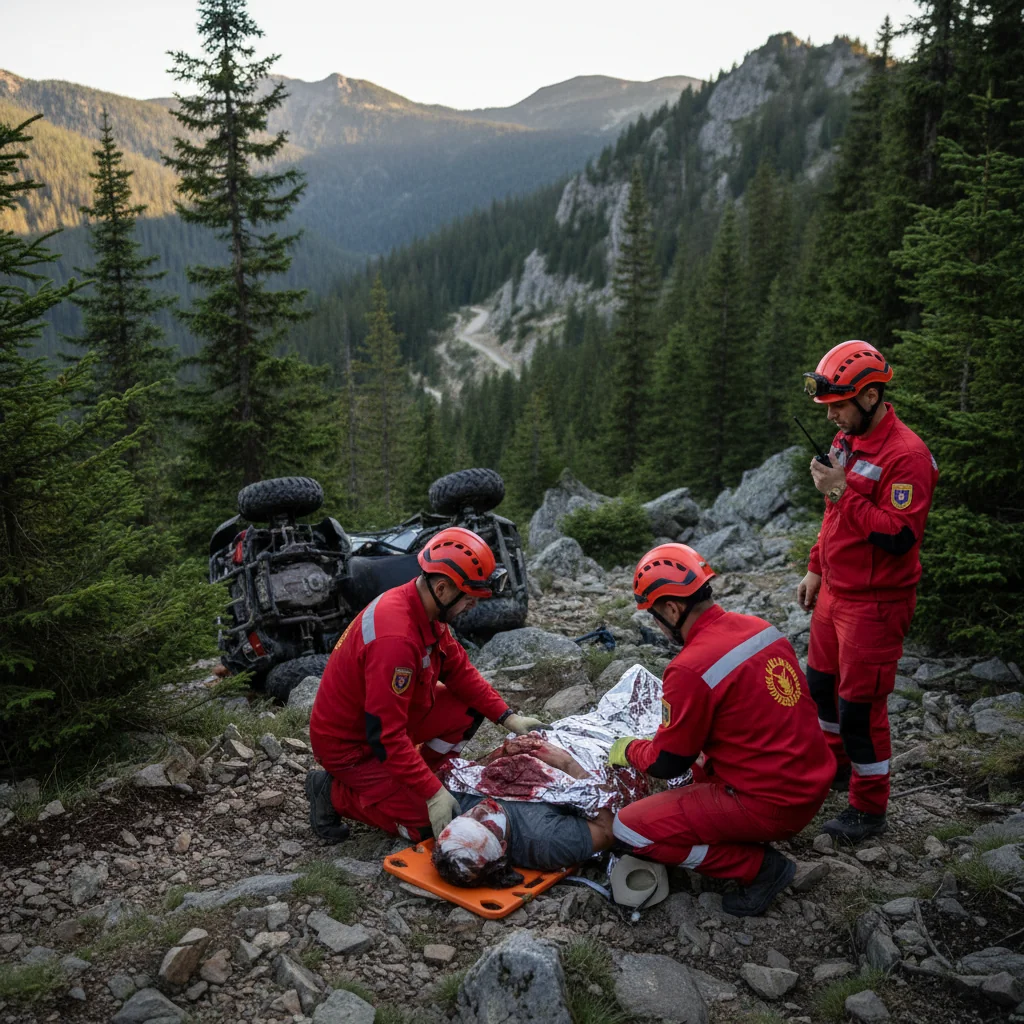 Turist rănit grav după un accident cu ATV-ul în Munții Baiului, aproape de Ploiești