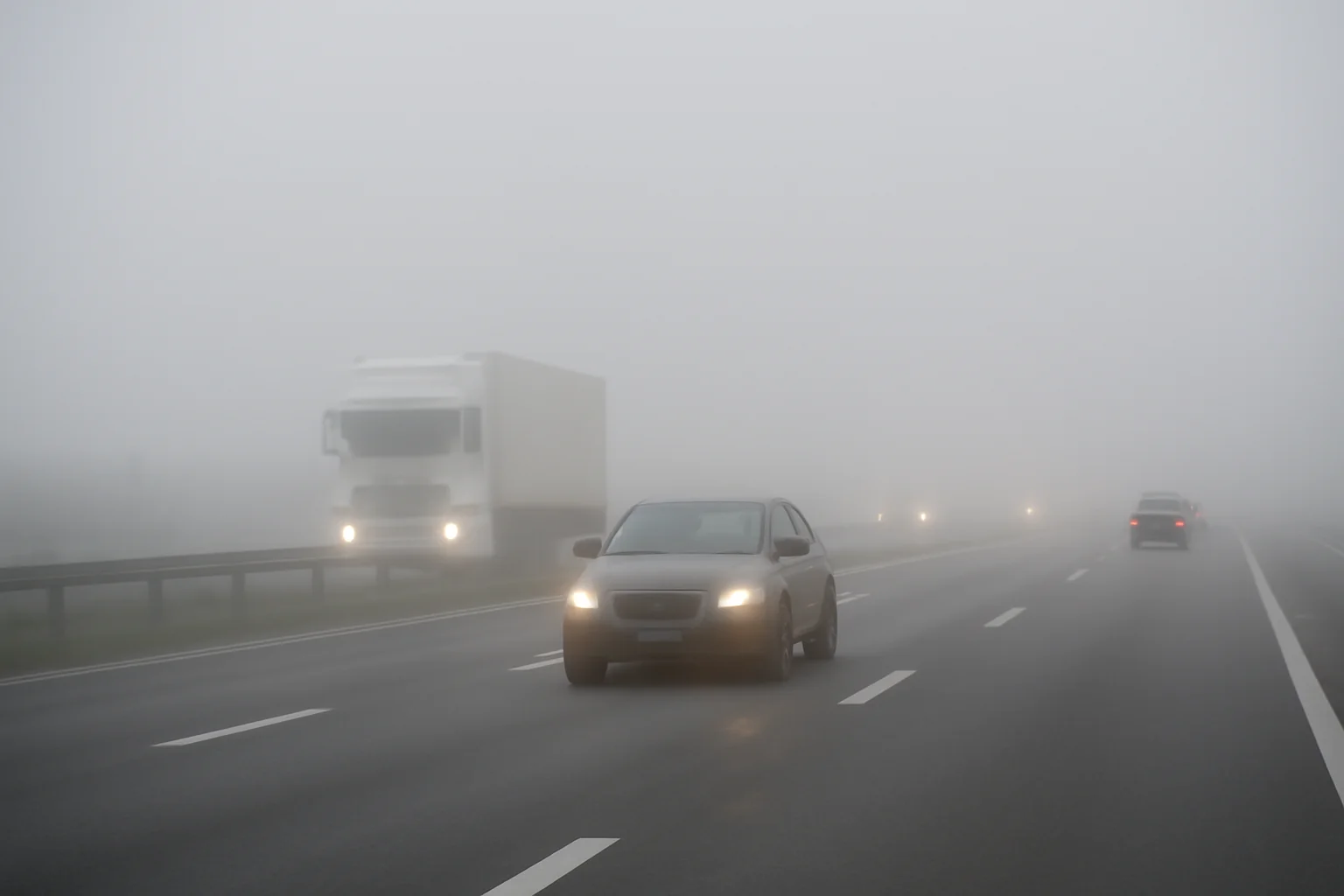 Vizibilitate redusă din cauza ceții dense pe autostrăzile A3 și A7 în zona Ploiești